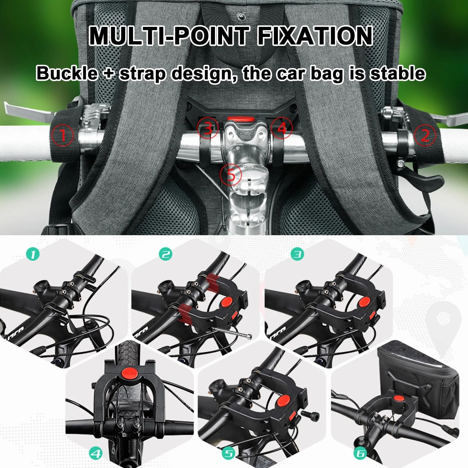 Kosz na Rower Dla Psa, Składany Bagażnik na Rower Dla Psa 4 w 1 z Adapterem na Kierownicę, Oddychający Plecak na Zwierzę Kosz na Rower Dla Psa i Kota