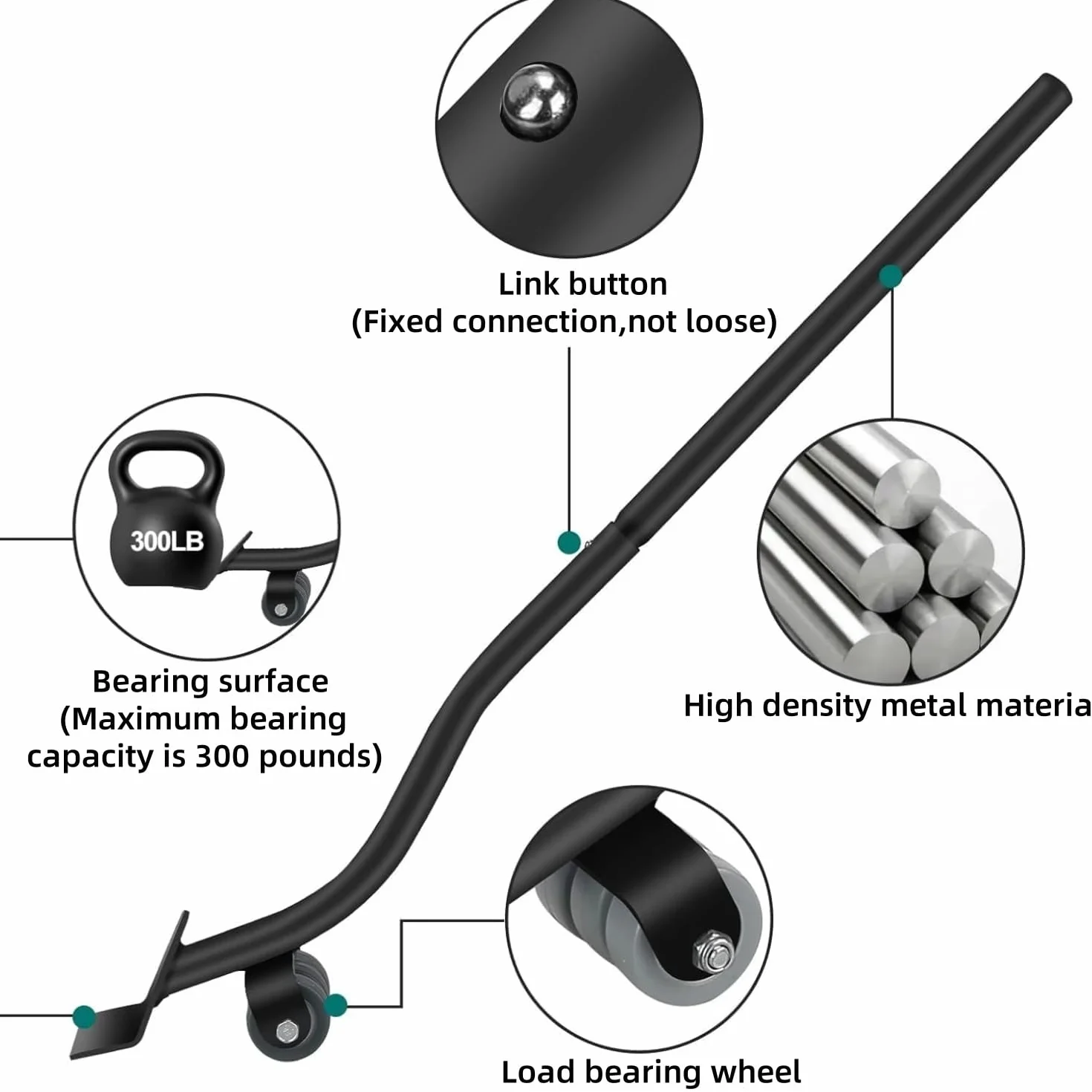 Heavy Duty podnośnik meblowy z 4 suwakami i drążkiem typu crowbar, kółka obracane o 360°, do mebli Mover Dolly, nośność 150 kg, do ruchomych sof, szafek i lodówek