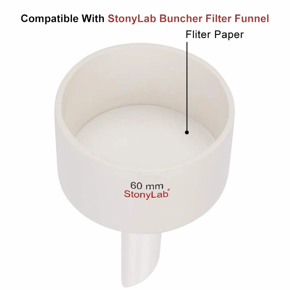 StonyLab ilościowe koła papieru filtrującego, średnica 56 mm papier filtrujący z 20 mikronami zatrzymywania cząstek średniej prędkości filtracji, opakowanie 100