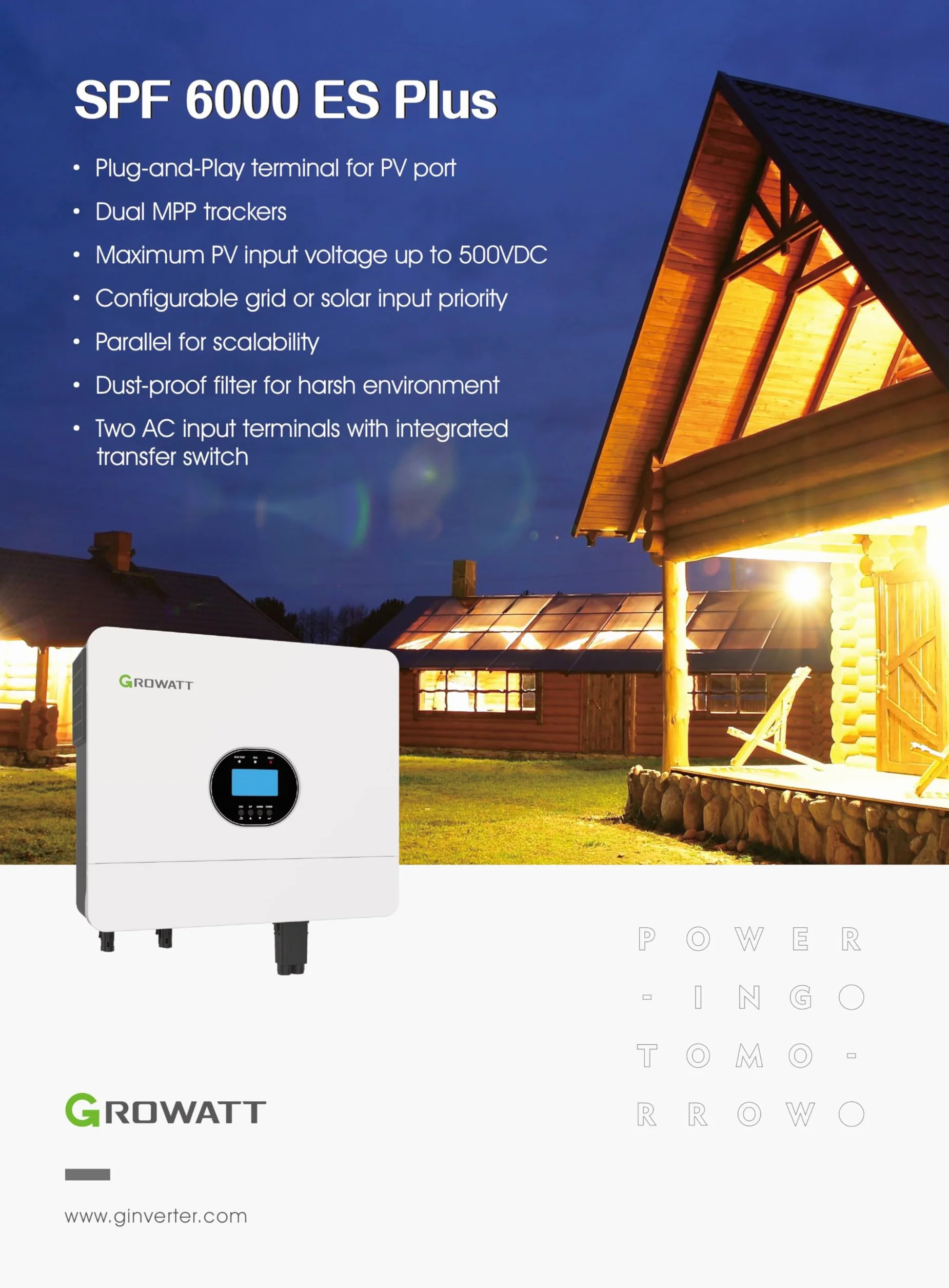Falownik Growatt SPF 6000 ES Plus Off-Grid Inverter