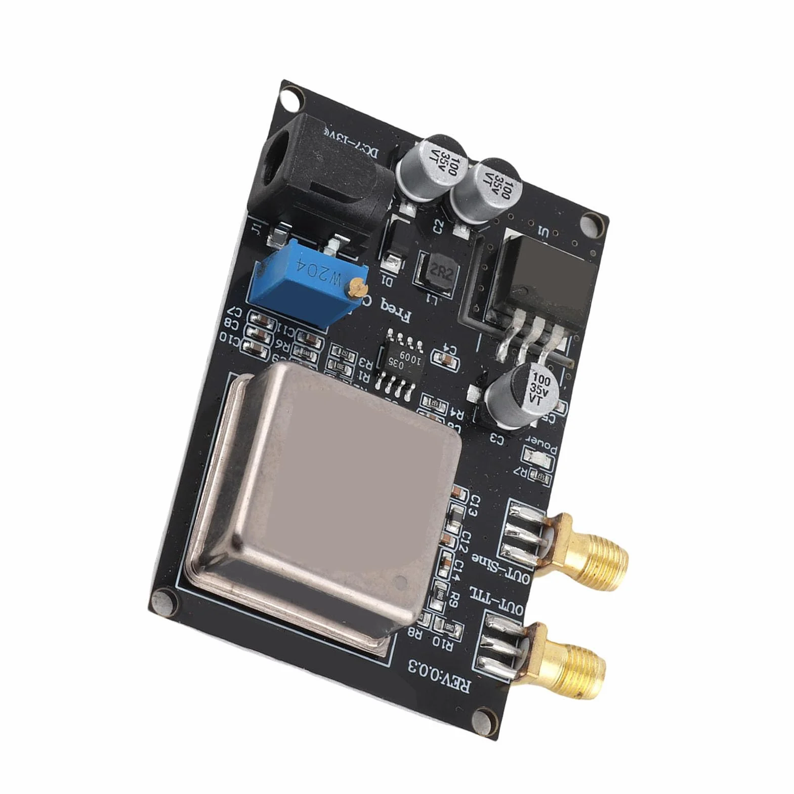 Moduł referencyjny częstotliwości 10 MHz oscylator kwarcowy płyta stałotemperaturowa SMA