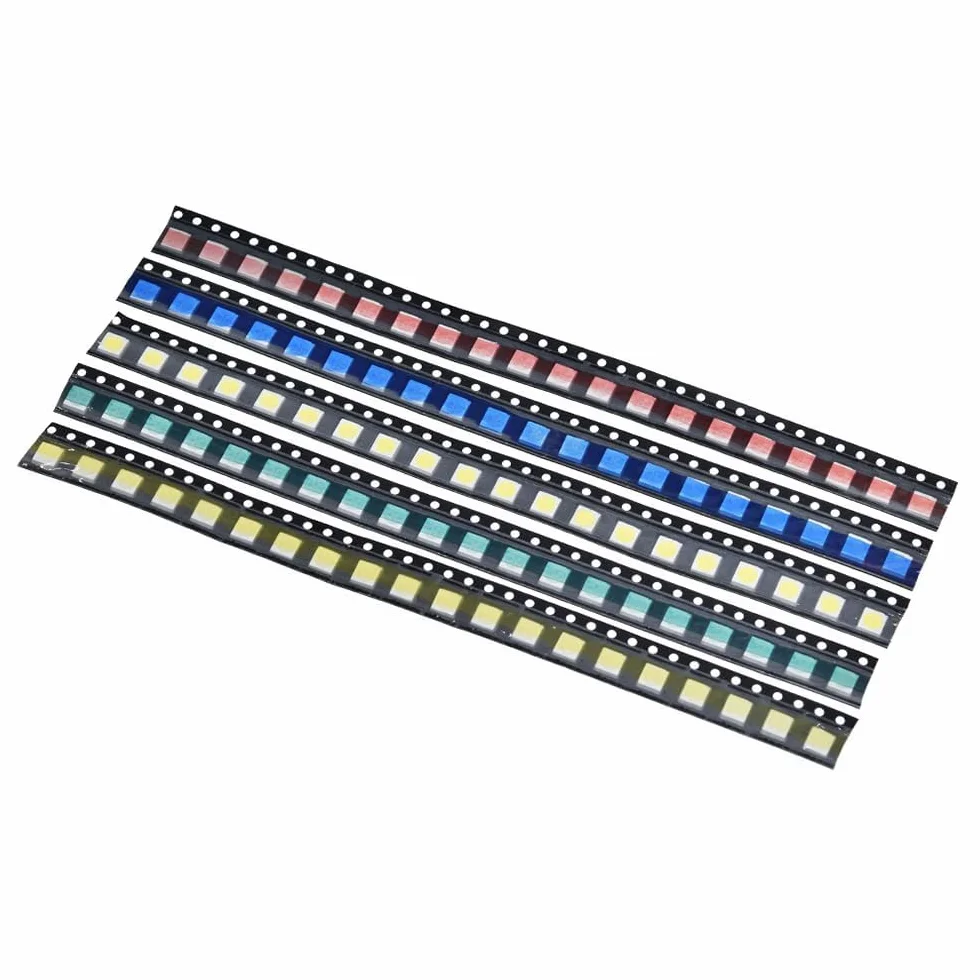 Namvo Zestaw 100szt diod LED SMD 3528/1210, różne kolory DIY