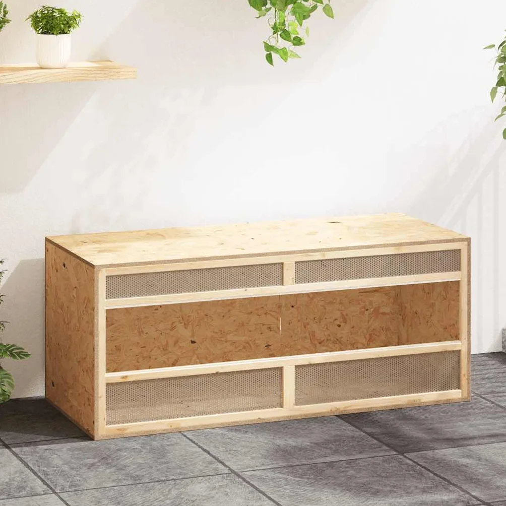 Terrarium drewno konstrukcyjne 120 x 50 x 50 cm z prawdziwym szkłem dla gadów, bez ostrych krawędzi, stalowe siatki do cyrkulacji powietrza, przejrzysty widok