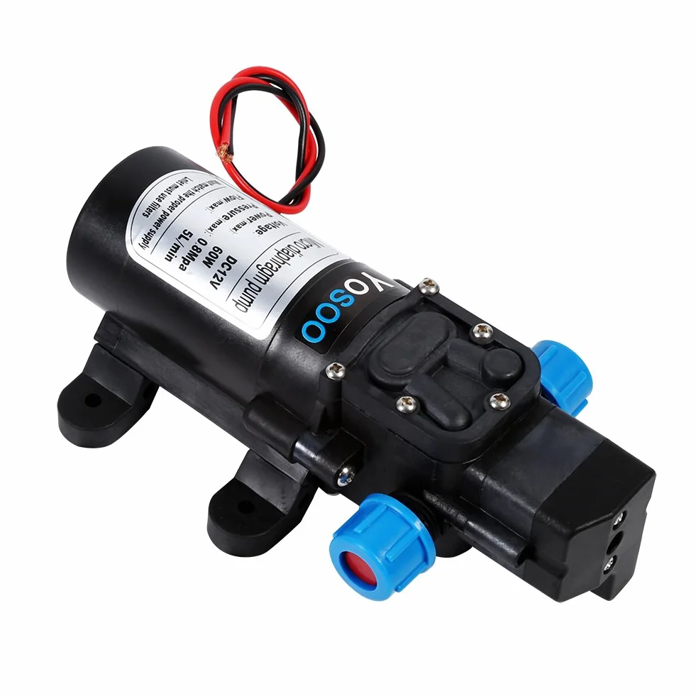 Yosoo Pompa Wodna 12V 60W 5L/min 115 PSI Wysokociśnieniowa Membrana Automatyczna