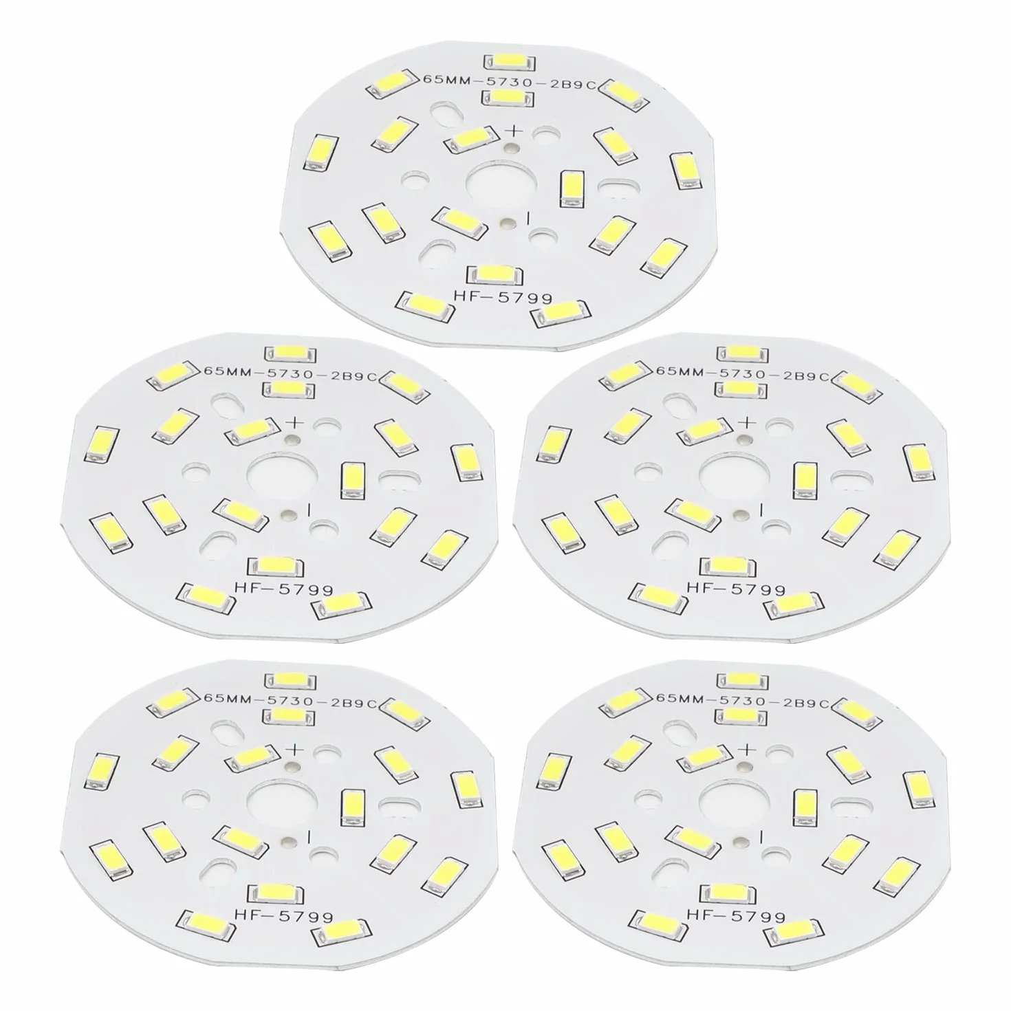Othmro Żarówka LED 9 W COB lekkie koraliki, 300 mA, 27-30 V, 120 lm, biała 6500 K średnica 65 mm, 5 szt