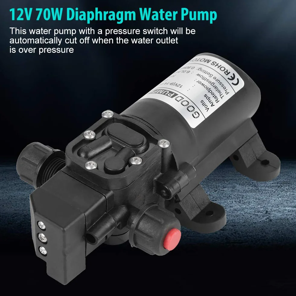 Pompa samozasysająca DC 12V 0.9Mpa 6L/Min 70W do przyczepy kempingowej