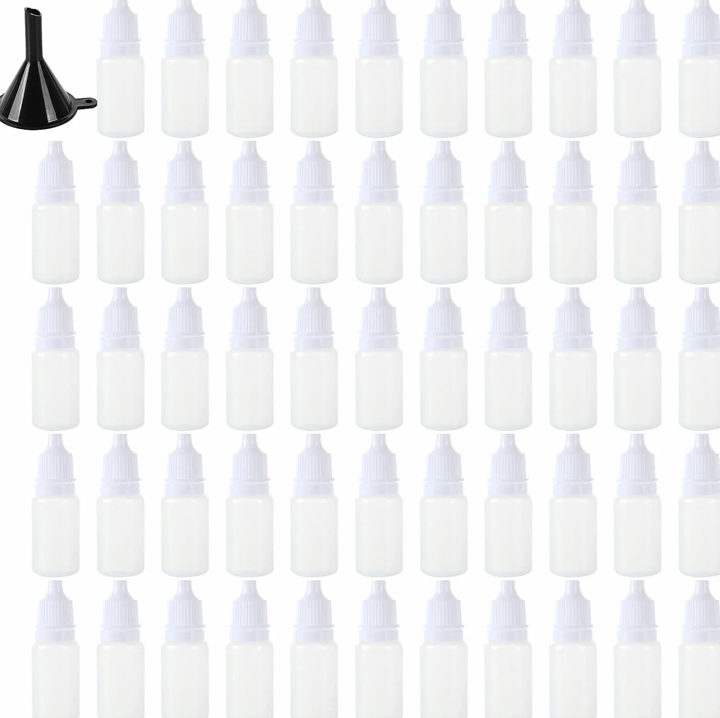 Plastikowe butelki z kroplomierzem 10 ml puste elastyczne do kosmetyków olejków eterycznych odczynników 200 sztuk