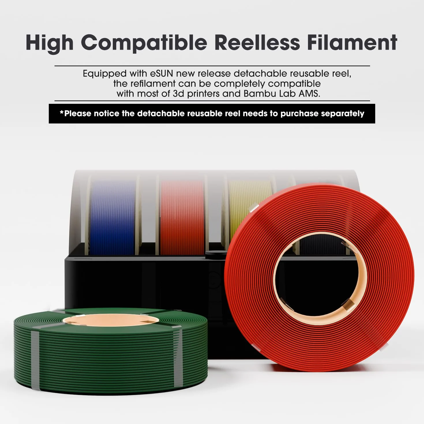 eSUN PLA+ Refill Filament 1.75mm, 1KG Szary, Bezszpulowy PLA Plus do Druku 3D