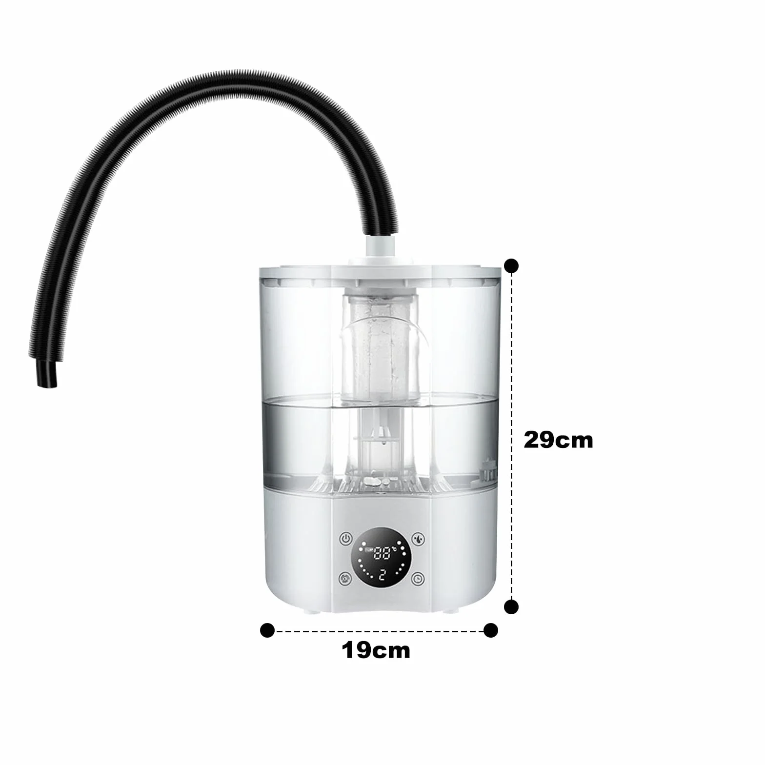 Nawilżacz powietrza do gadów, 4 l, maszyna do mgły terrarium, z ultralekkim rozpylaczem i ochroną przed pracą na sucho, nawilżacz powietrza do gadów, płazów, roślin mokrych