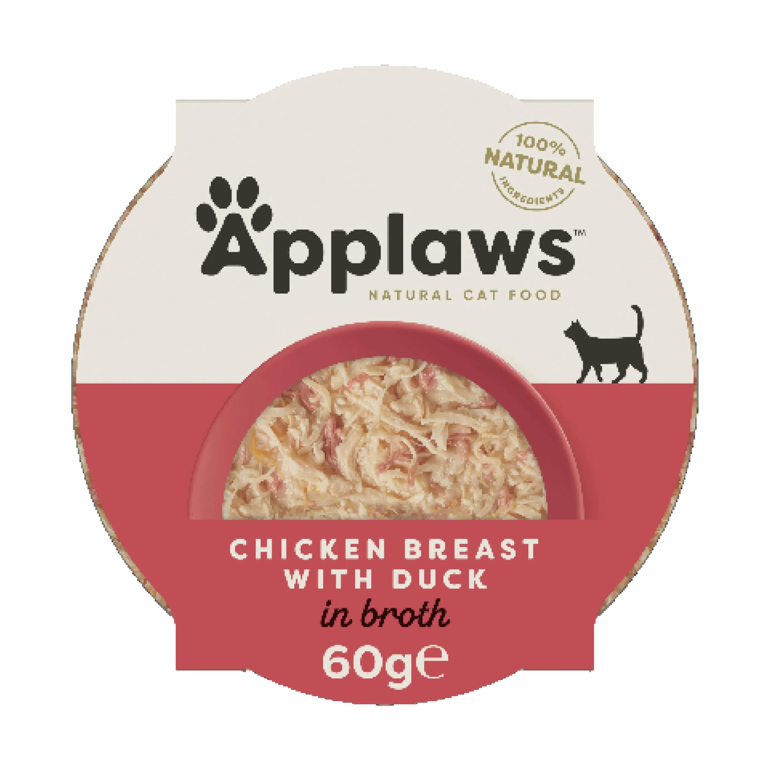 Applaws 100% Natural Wet Cat Food, Chicken Breast with Duck in Broth Pot, 60g (Pack of 10)