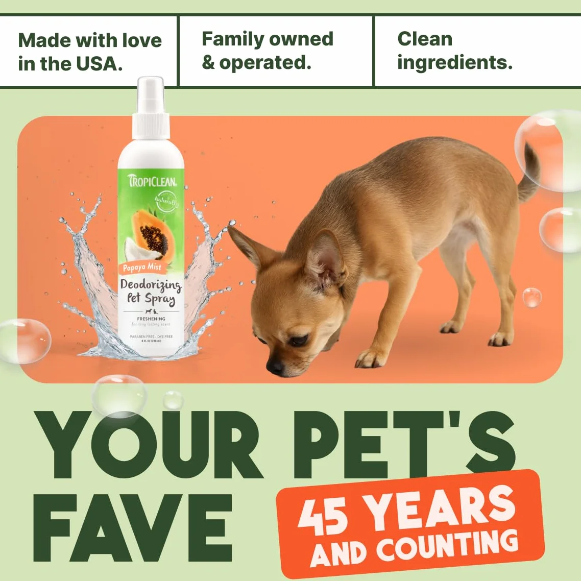 Tropiclean oxymed Papaya Pet Köln, 236 ml
