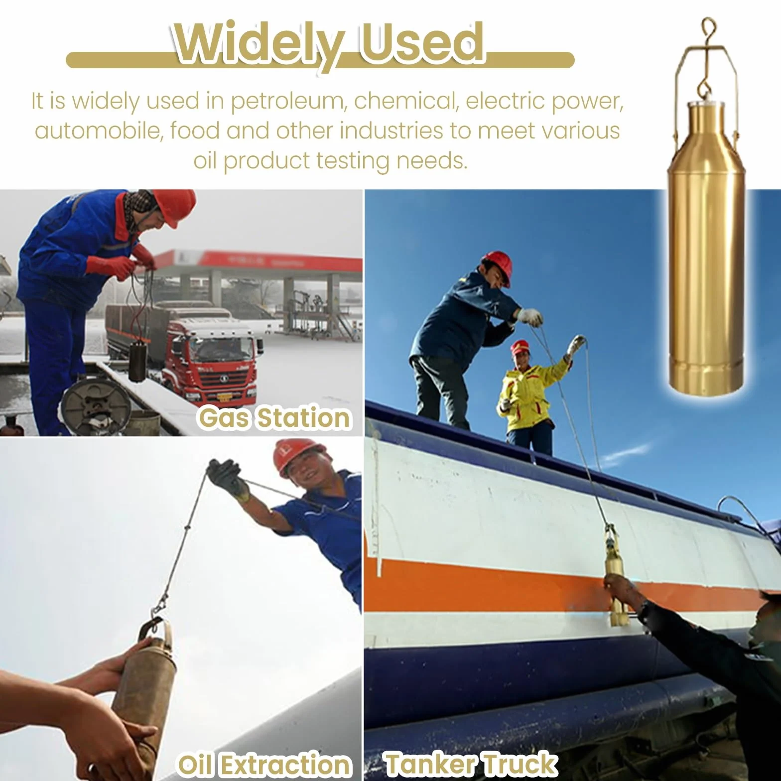 Próbnik oleju do pobierania próbek wody w stanie ciekłym do pobierania próbek ropy naftowej, czerpak do pobierania próbek wody o pojemności 300 ml, 500 ml i 1000 ml z liną 16 stóp do oleju opałowego