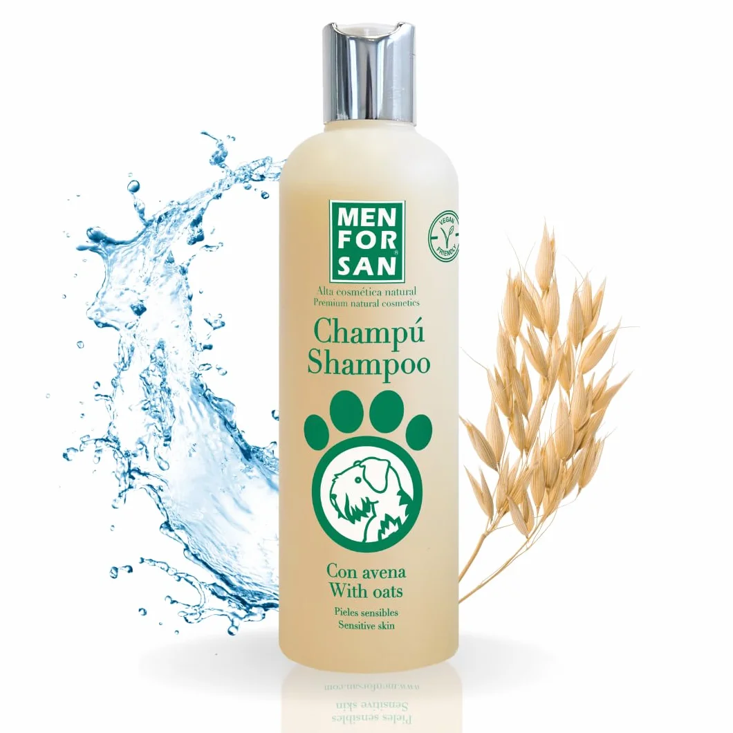 MENFORSAN Szampon dla Psów z Owsa | Działa Wygładzająco i Łagodząco | Dla Wrażliwej i Delikatnej Skóry | 100% Naturalny Owsianka | Delikatny Zapach | 300 ml
