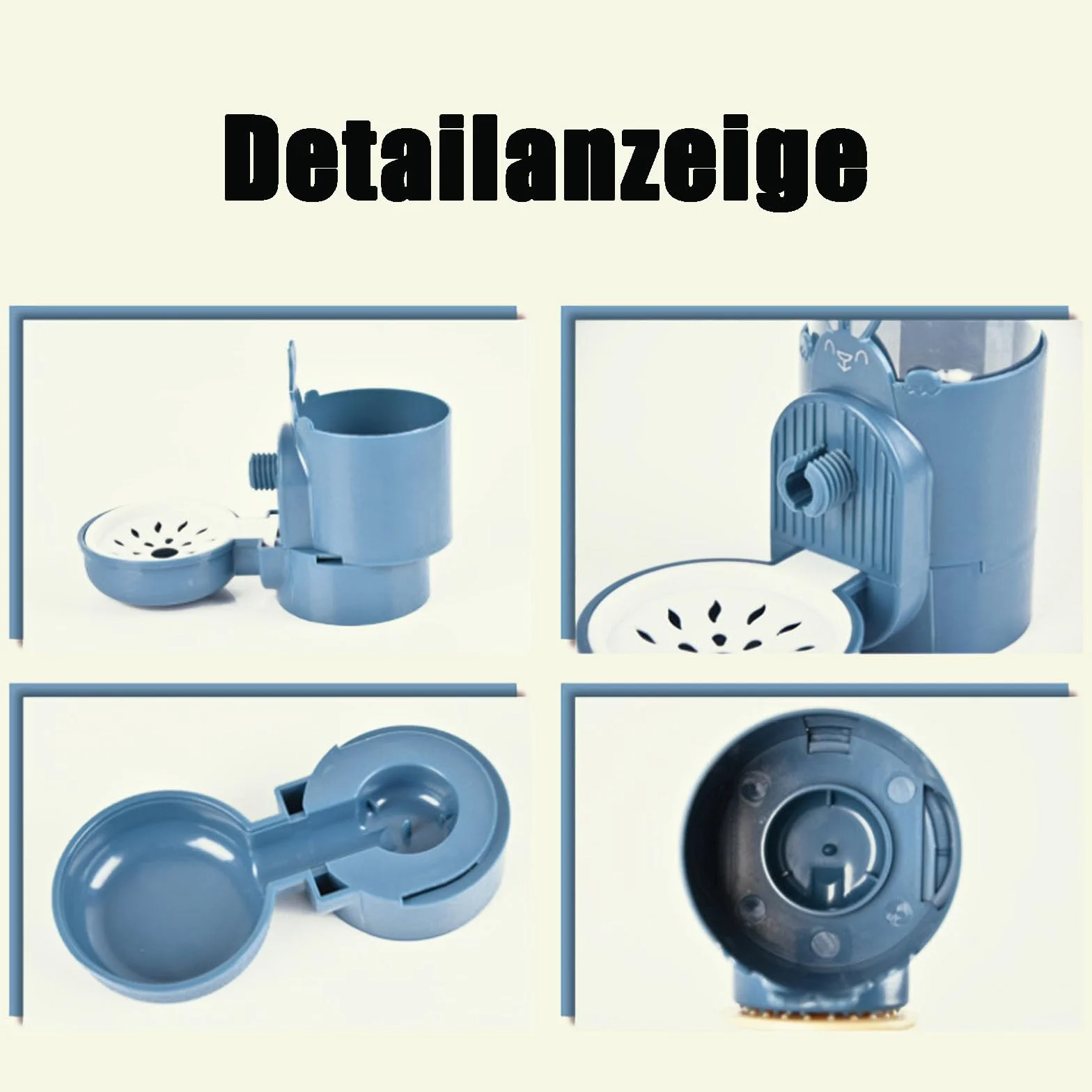 Automatyczny dozownik wody dla królików, chomików, zajączków, szynszyli, jeży, wiewiórków i fretek, 500 ml, zdejmowalne, podwójne dno