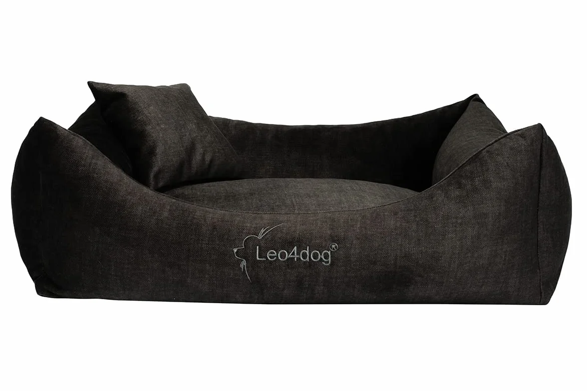 Sofa Vogue 5 rozmiarów 5 kolorów Legowisko dla psa, poduszka dla psa, sofa dla psa kosz dla psa. (XXL - 130X100, Węgiel drzewny)