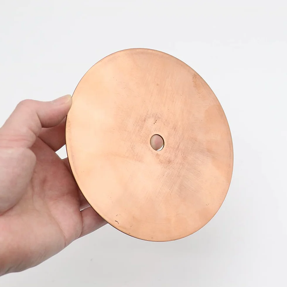 150 mm miedziane krążki, polerowanie miedzianego otworu 12,7 mm, tarcza szlifierska, kamień szlachetny, ostateczna pola
