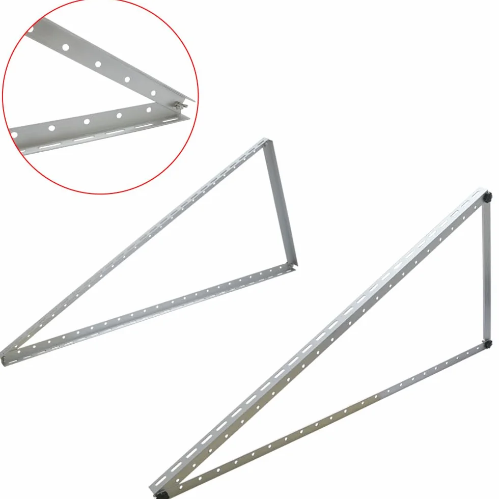 Uchwyt na panel słoneczny aluminium do 118 cm płaski dach PV regulacja 0-90° zestaw