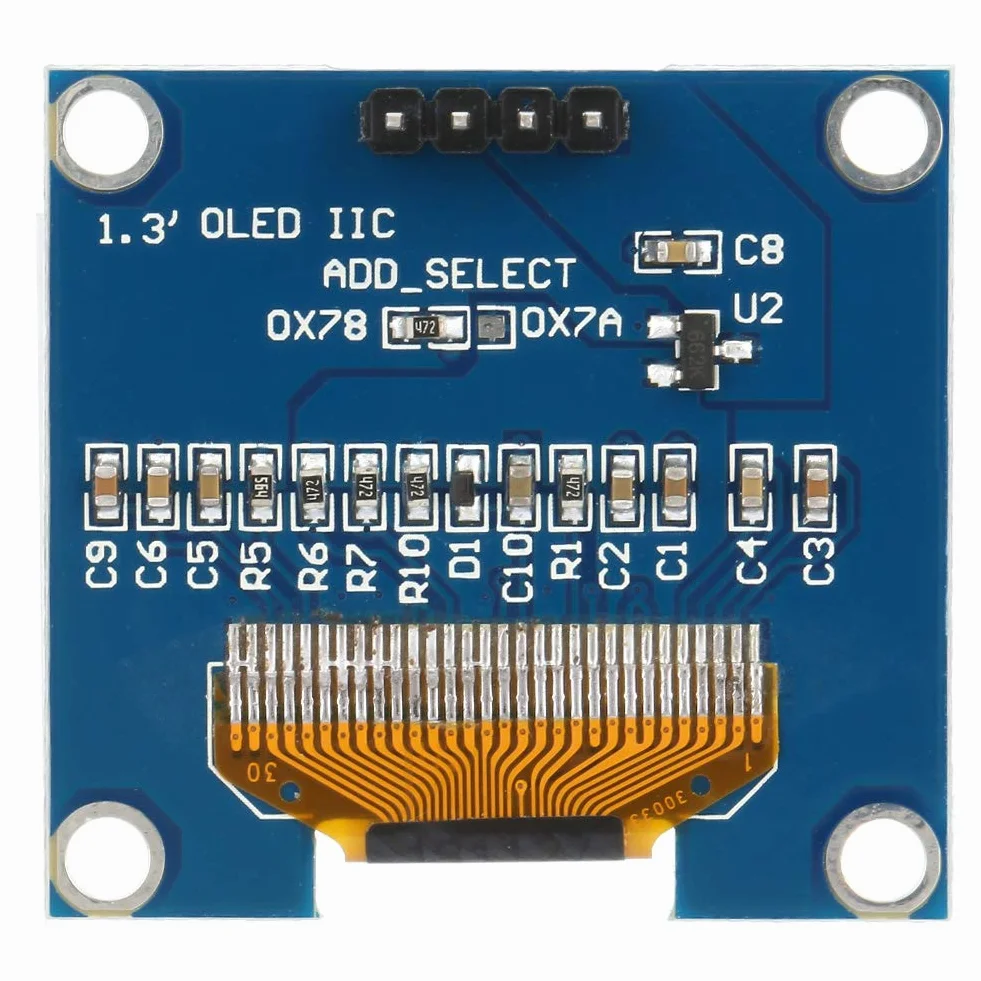 Moduł wyświetlacza OLED 1,3" IIC I2C 128x64 biały Asixx