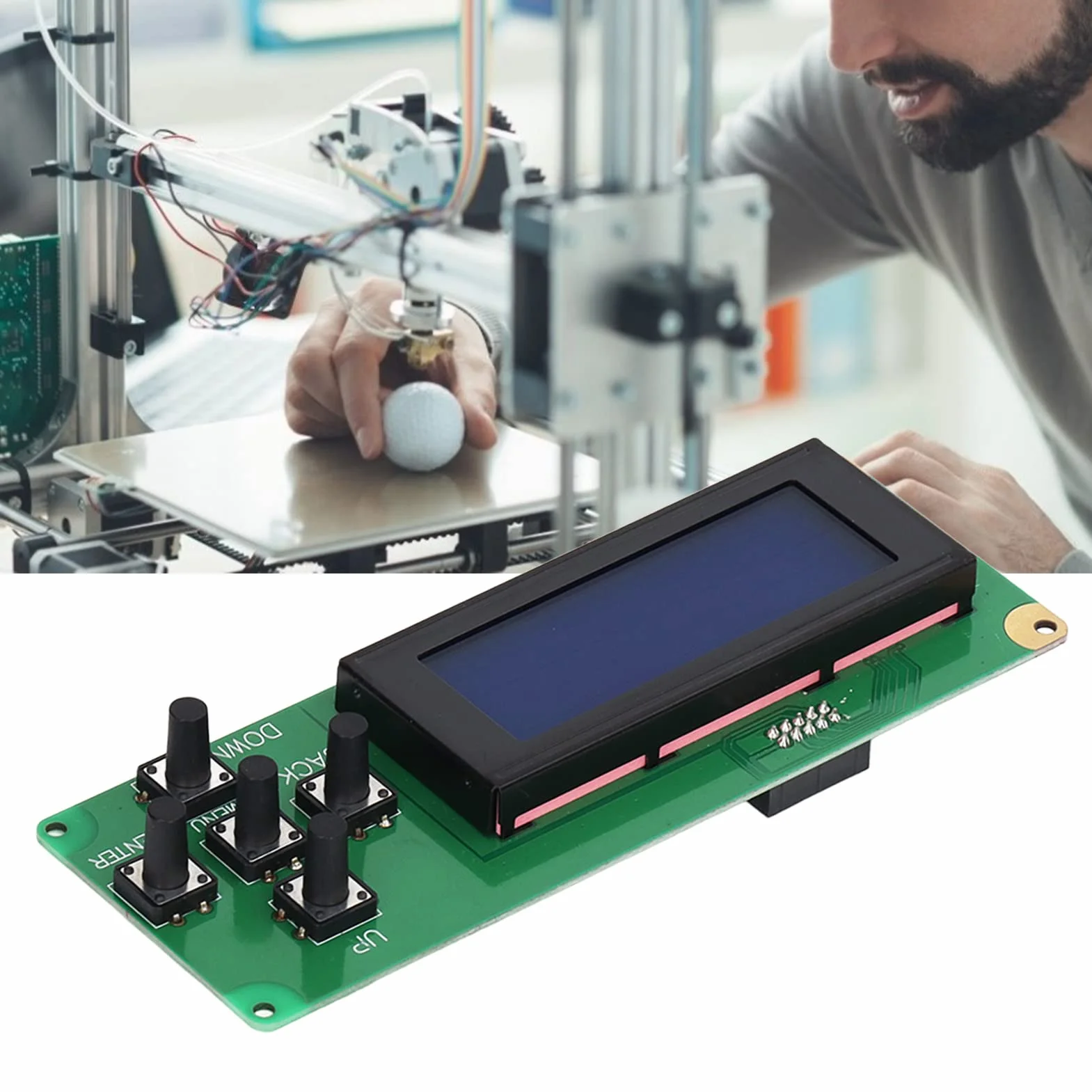 Ekran Wyświetlacza LCD 3.1in Wyświetlacz LCD Płyta Sterowania Panel Kontrolera z 5-pinowym Kablem do Anet A8, do A6, do A4