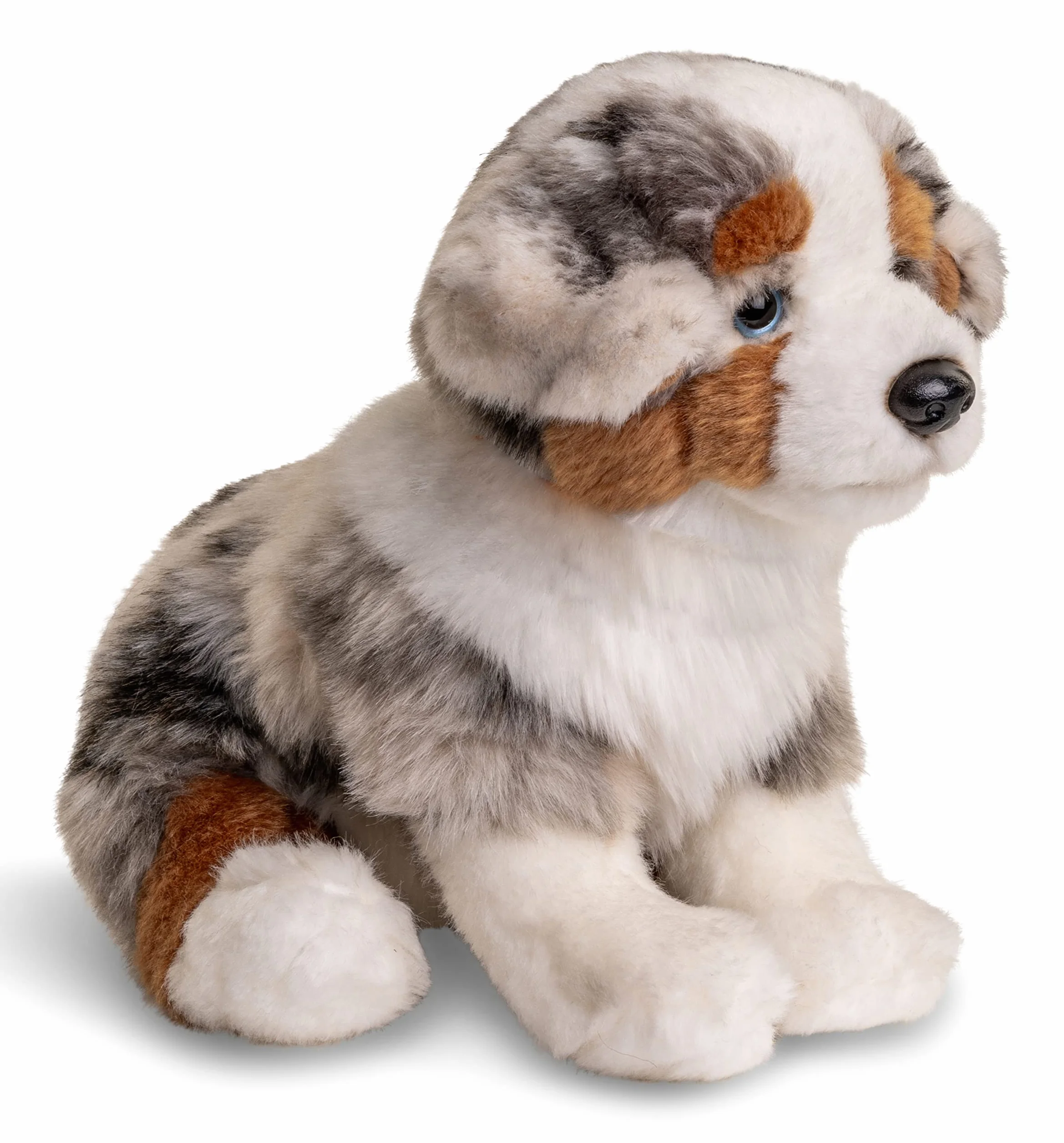 Uni-Toys - szczeniak australijski owczarek, siedzący (bez smyczy) - 22 cm (wysokość) - pluszowy pies, zwierzę domowe - pluszowe zwierzątko, przytulanka