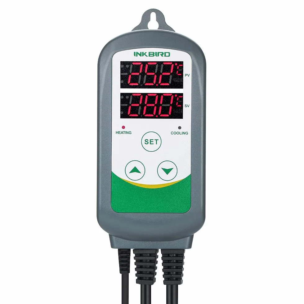 Inkbird ITC-308 Termostat kontrolą temperatury z sondą czujnika NTC do wiwarium gadów szklarniowych Gniazdo 220 V