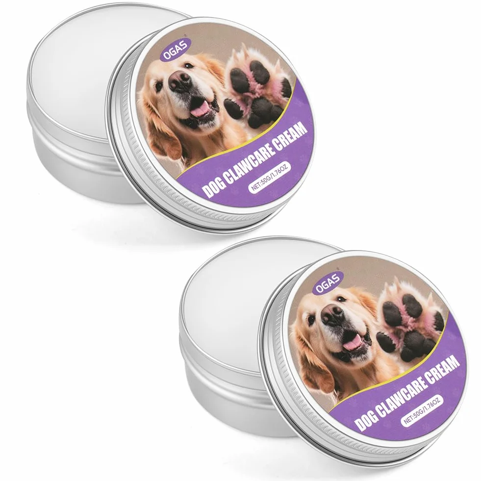 Balsam do łap psa, 50g x 2 Balsam do łap psów, leczy, naprawia i regeneruje suche, popękane i uszkodzone łapy, nieszkodliwa formuła, akcesoria dla psów, prezenty dla psów