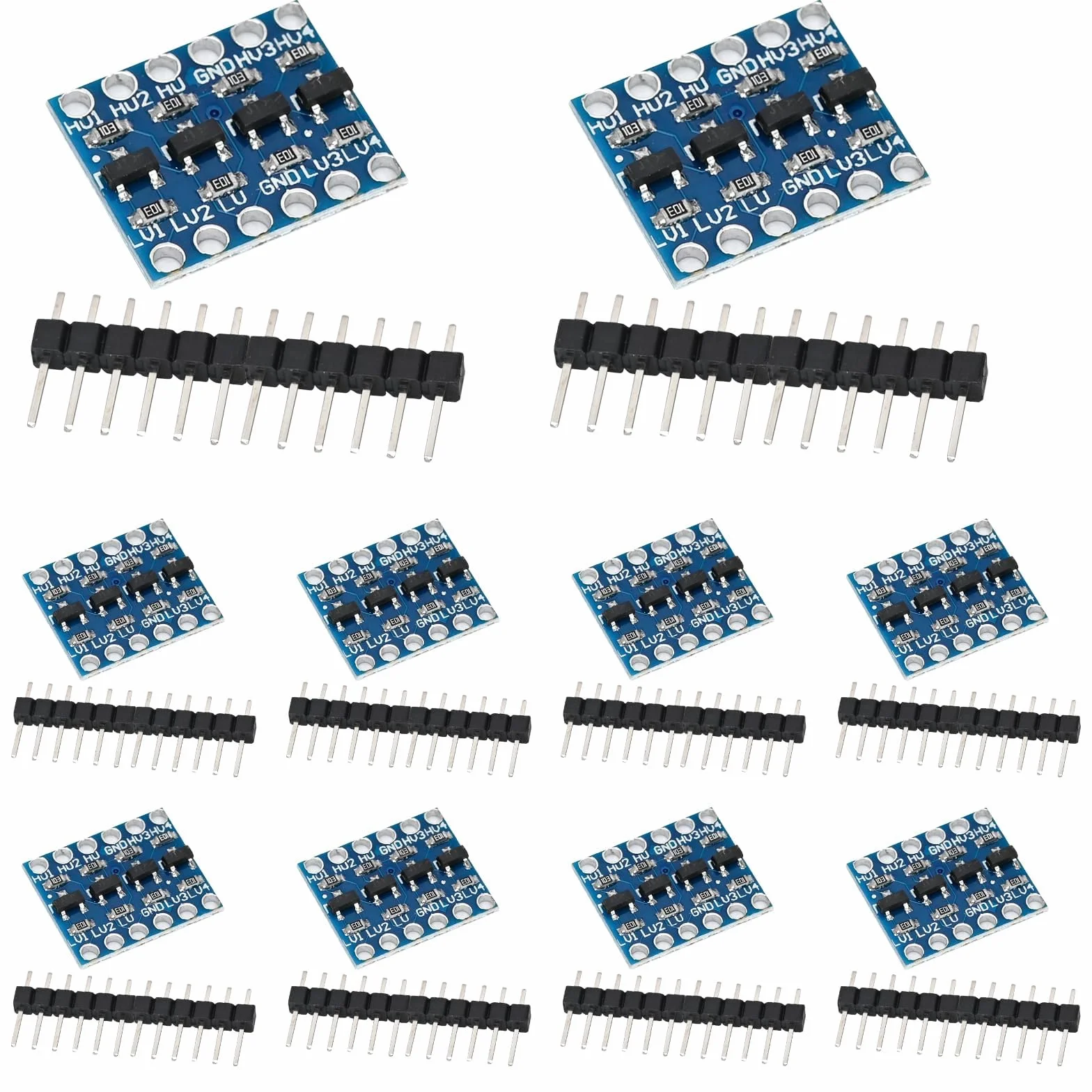 4 kanały IIC I2C Logika konwerter poziomu dwukierunkowy 3,3 V-5 V moduł Shifter do Arduino 10 szt