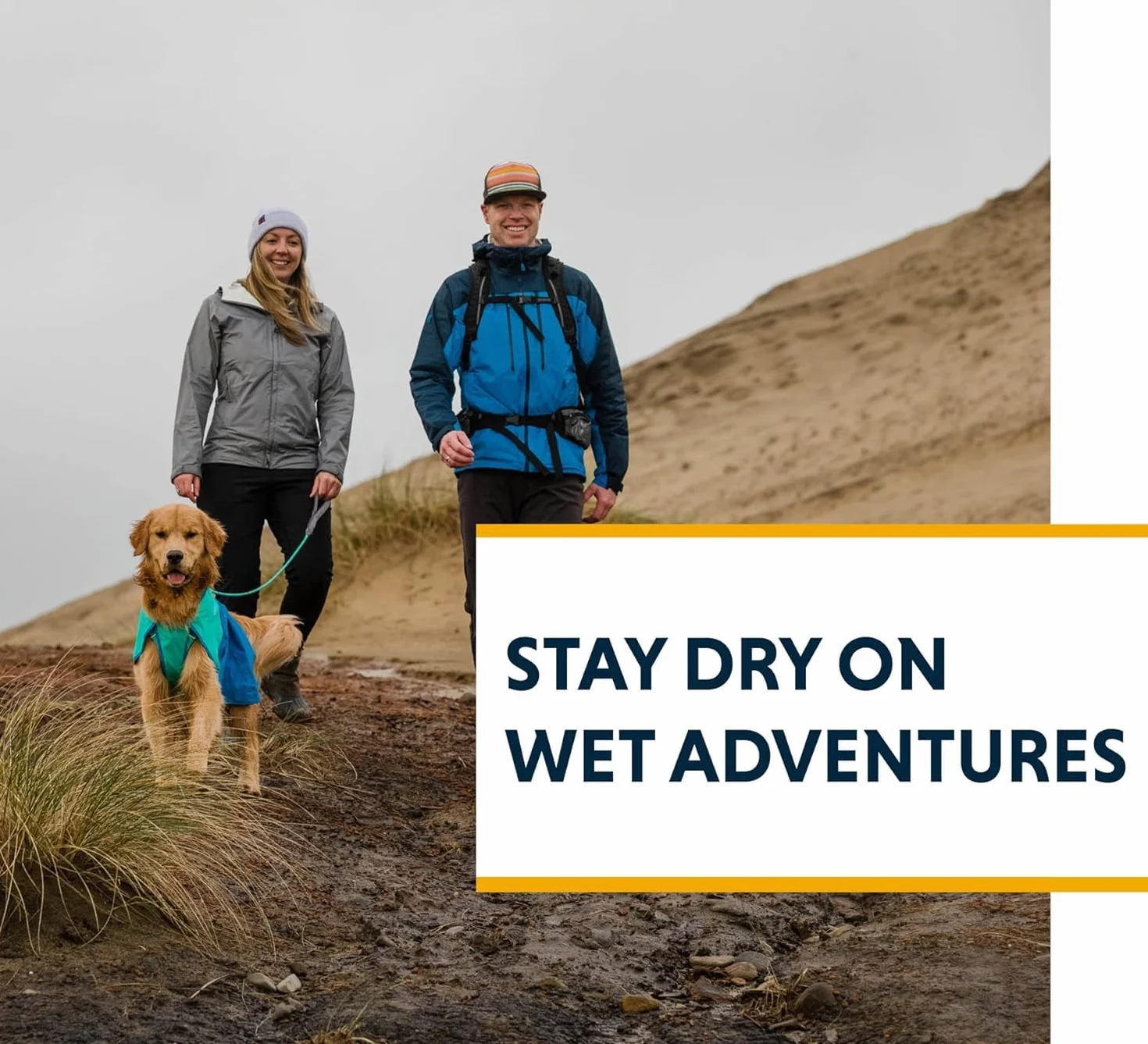 RUFFWEAR Kurtka przeciwdeszczowa dla psa X-Large, wodoodporna i wiatroodporna, kolor żółty mineralny