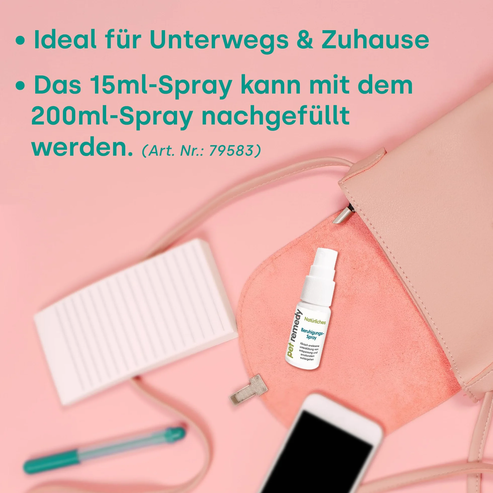 Pet Remedy All in One zestaw uspokajający – sztyft zapachowy i mini spray przeciwko stresowi u zwierząt domowych, naturalny zestaw antystresowy dla psów, kotów i małych zwierząt, neutralne pH i