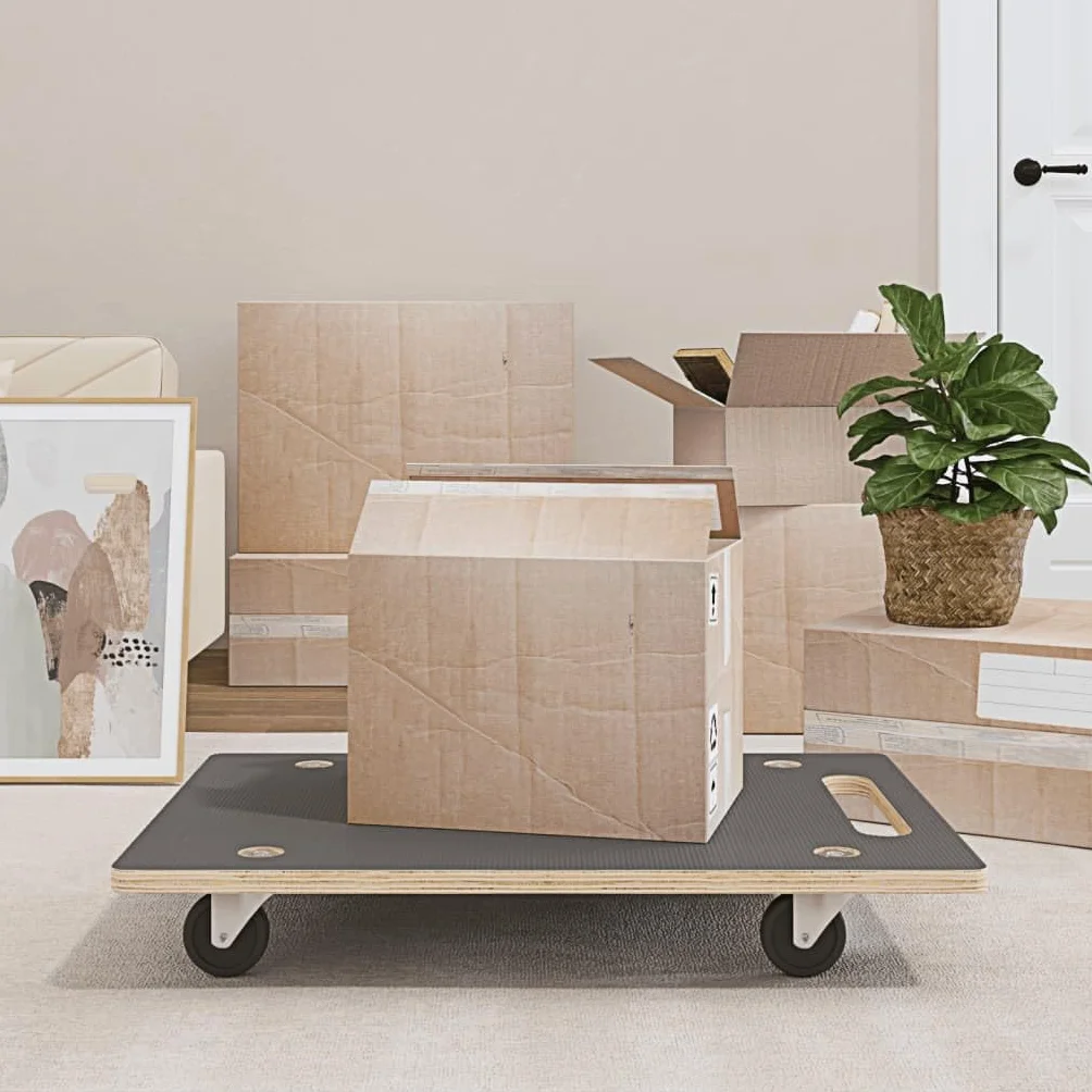 vidaXL Wózki platformowe, 2 szt., prostokątne, 80x55x11,5 cm, wózek na kółkach, wózek magazynowy, platforma na kółkach, wózek platformowy