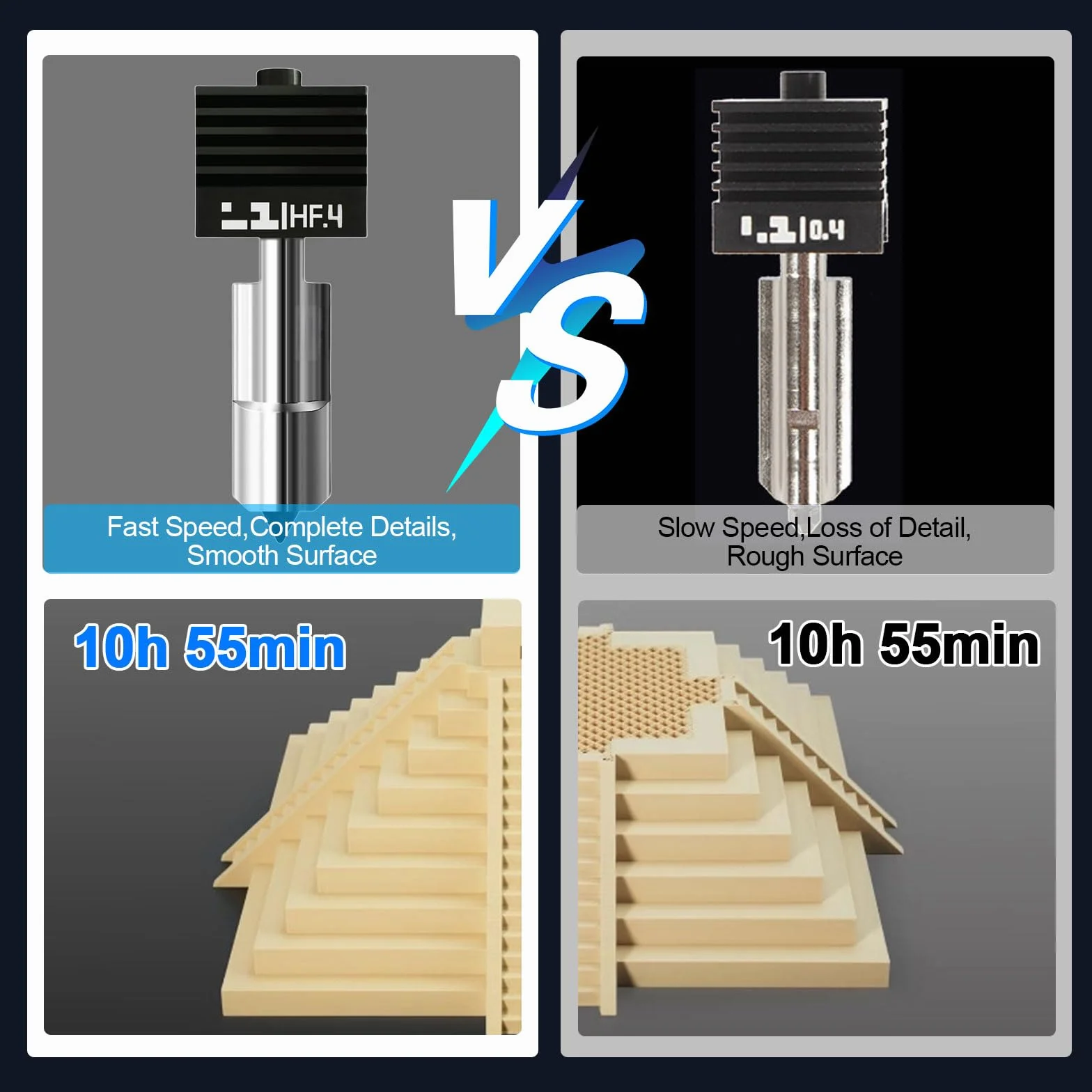 Bambulab H2D 0,4 mm, zestaw 2 głowic drukujących, wysoki przepływ, szybkie wytłaczarki, zestaw z 4 silikonowymi osłonami, skarpety kompatybilne z drukarką 3D Bambulab H2D/A1/A1 Mini