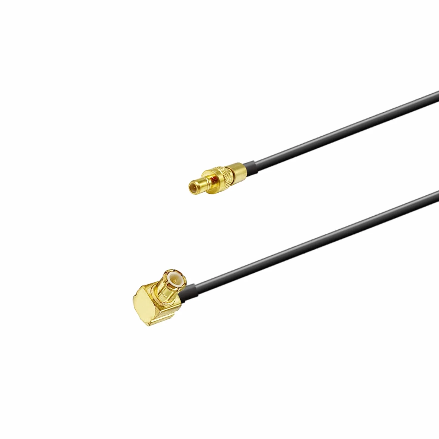 Vecys SMB Męski do MCX Męski Kątowy Adapter MCX RG174 Kabel 30 cm/12 cali Przedłużacz Antenowy