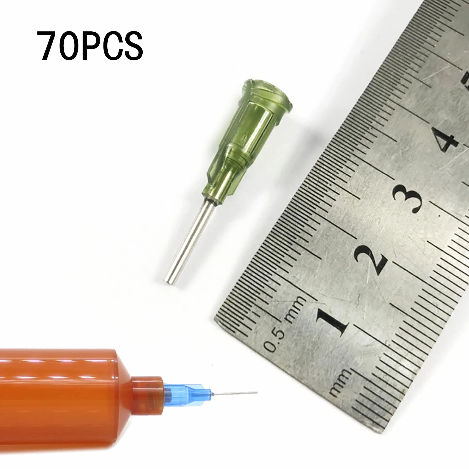 Syringe igła do strzykawek z tępą końcówką, zestaw 70 jednorazowych igieł do dozowania, z tworzywa sztucznego