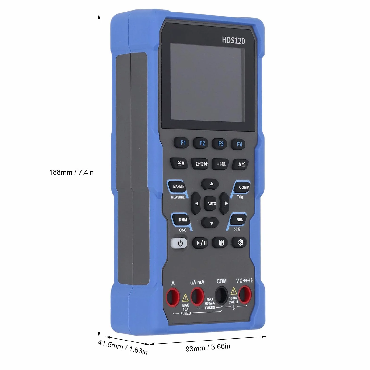 Oscyloskop Ręczny, 2,8 Cali LCD 1MHz Analogowy Multimetr Oscyloskopowy, 1000 V Tester Rezystora Prądu Napięcia DC