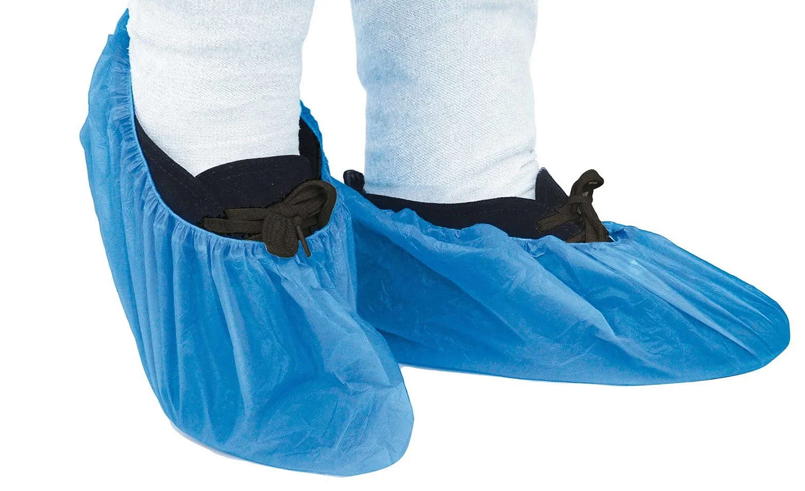 Ochraniacze na Buty PE Jednorazowe Mocne Tiga-Med 100 Sztuk Grubość 4,0 g Niebieski