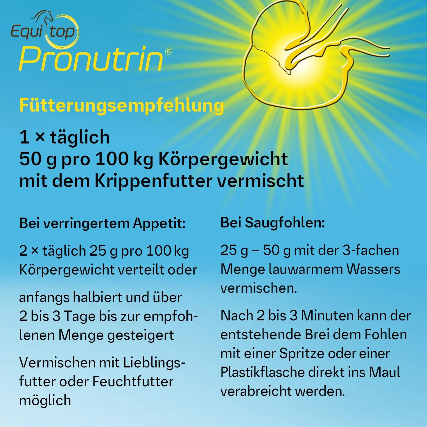 Boehringer-Ingelheim Unisex's BIH0030 Equitop Pronutrin, przezroczyste, regularne