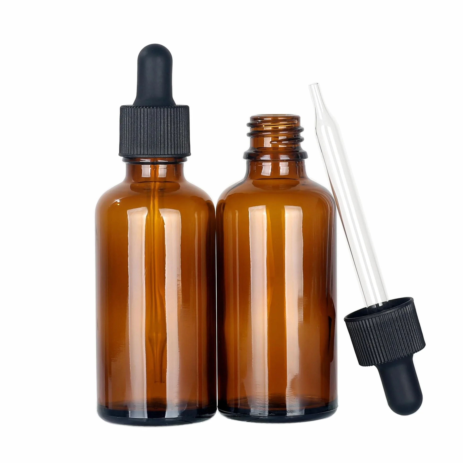 Magic Season Butelki na olejki eteryczne - bursztynowe / 50 ml z zakraplaczem/2 szt