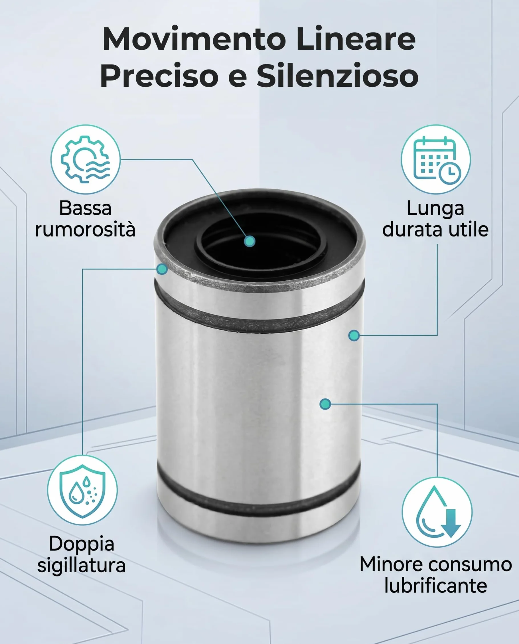 Linearne łożyska kulkowe LM10UU 10 mm do drukarki 3D CNC