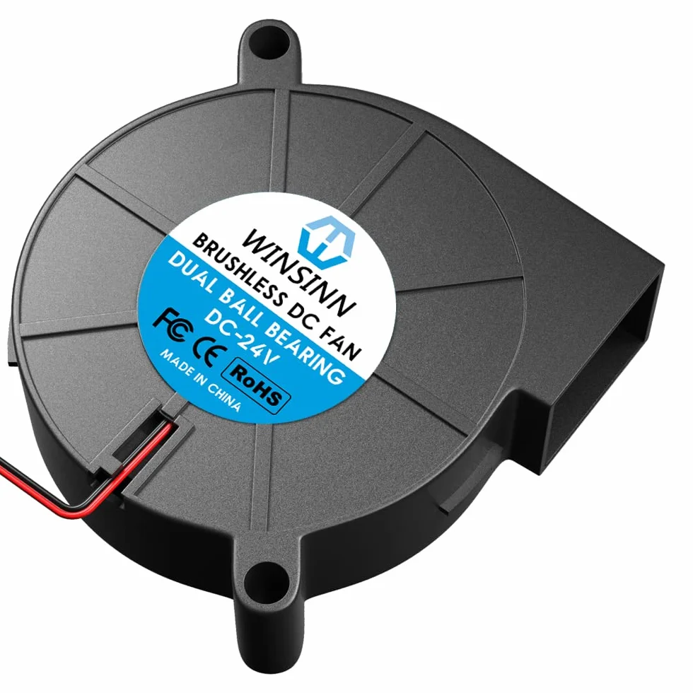 WINSINN 5015 wentylator 24 V 50 mm x 15 mm, podwójne łożysko kulkowe, bezszczotkowe chłodzenie, 4 sztuki