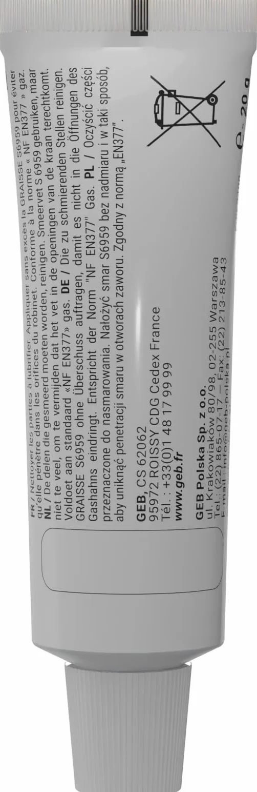 GEB Smar S6959 do kranów gazowych, tubka 20 g