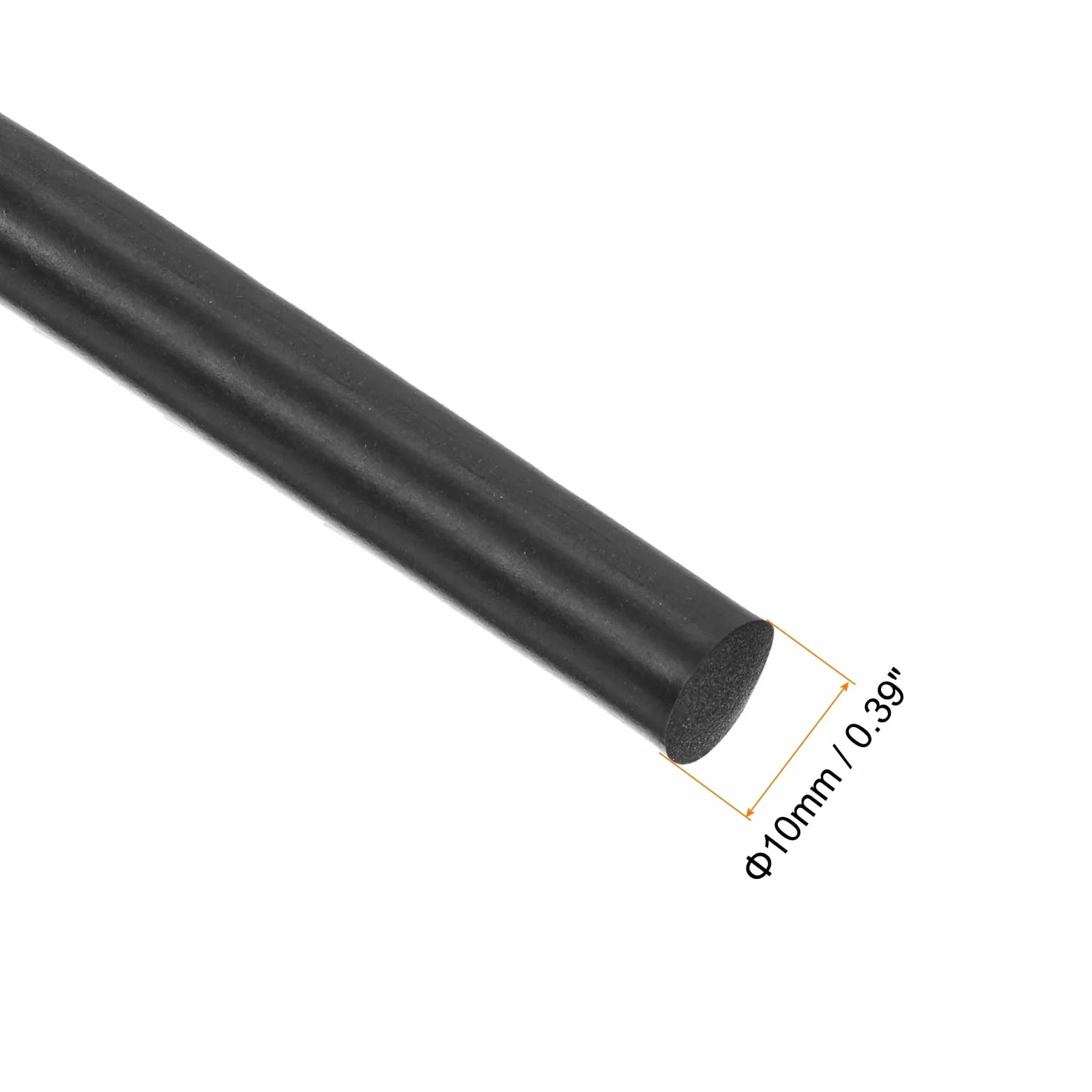 QUARKZMAN Taśma uszczelniająca z pianki silikonowej, 10 mm OD 2,5 m (8 stóp) Uszczelka z pianki silikonowej z pianki gumowej piankowej do magazynu, czarna