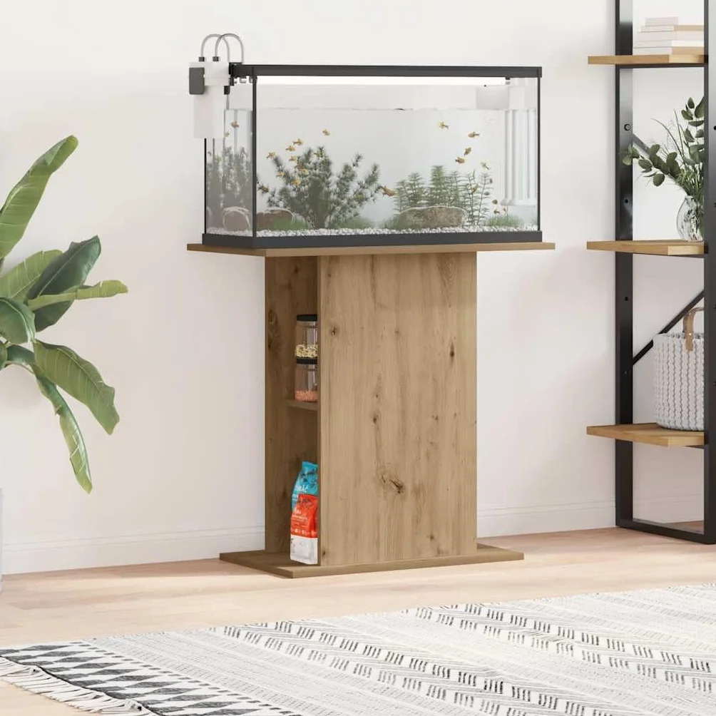 vidaXL Stojak pod akwarium Artisan Oak 36x75x72,5 cm Drewno konstrukcyjne