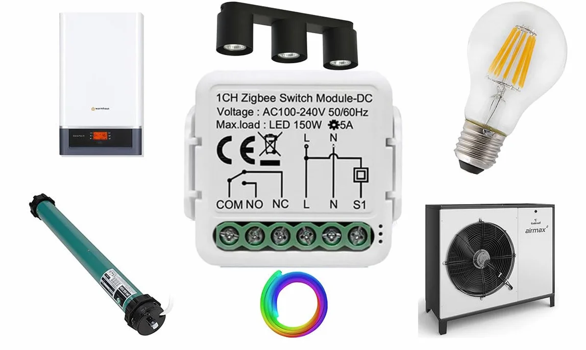 Przekaźnik NO NC BEZPOTENCJAŁOWY, BEZNAPIĘCIOWY ZIGBEE 3.0 Tuya do puszkowy sterownik