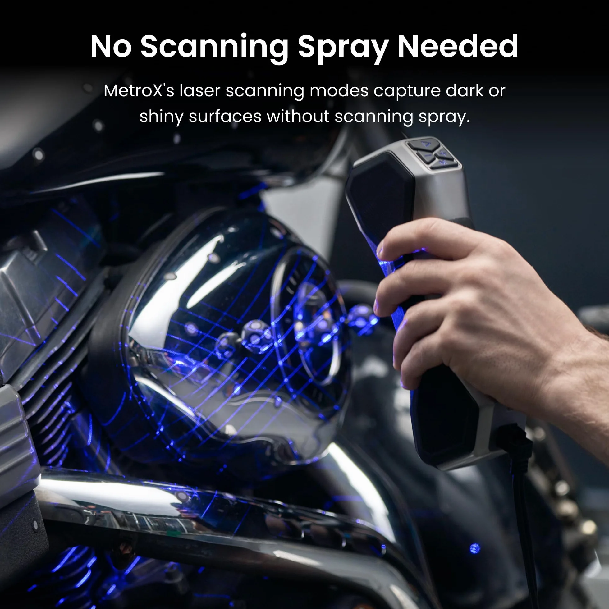 Revopoint MetroX 3D Scanner 0.01mm Precision Metrology-grade Blue Laser Structured Light