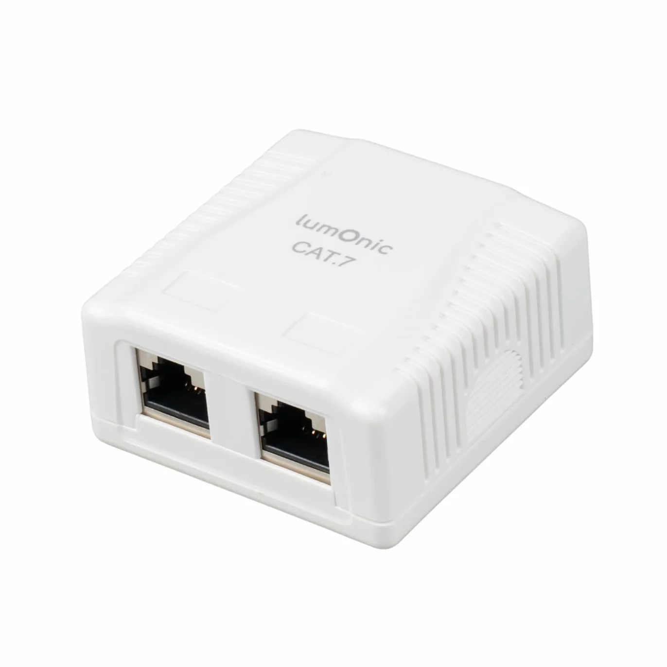 Lumonic Natynkowe gniazdo sieciowe CAT7 2-Port RJ45 10 Gbit/s T568A/B