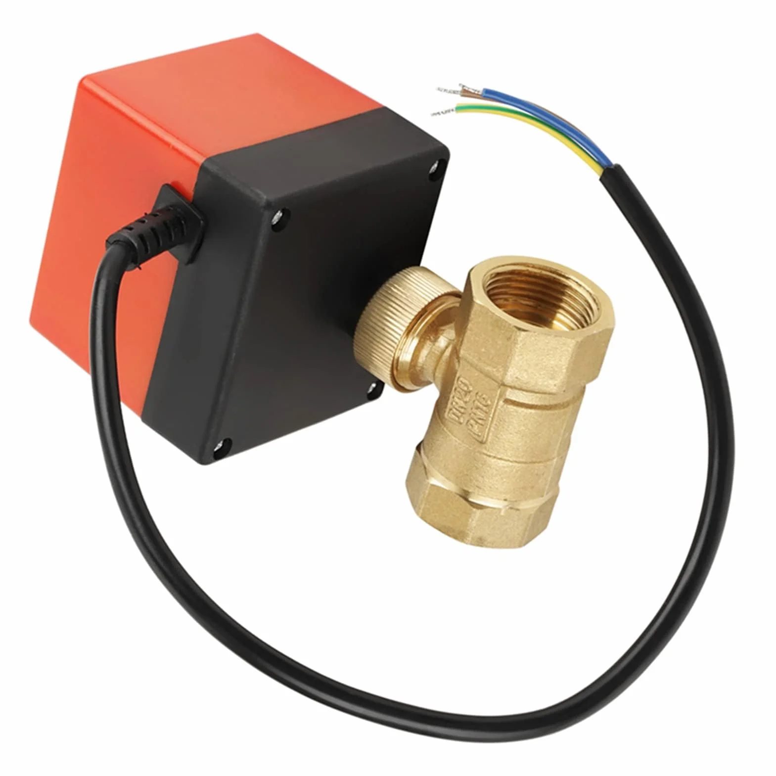 Zawór Kulowy z Napędem DC 12V G3/4 "DN20 Mosiężny 2-drogowy Zawór Kulowy Elektryczny Zawór Kulowy z Napędem do Kontroli Przepływu