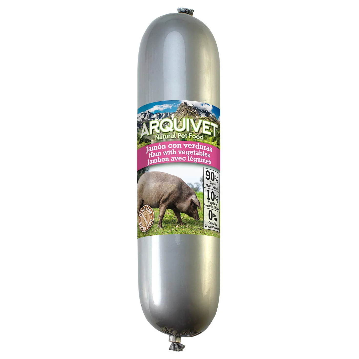 Kiełbasa szynka z warzywami dla psów - 500 g - Arquivet