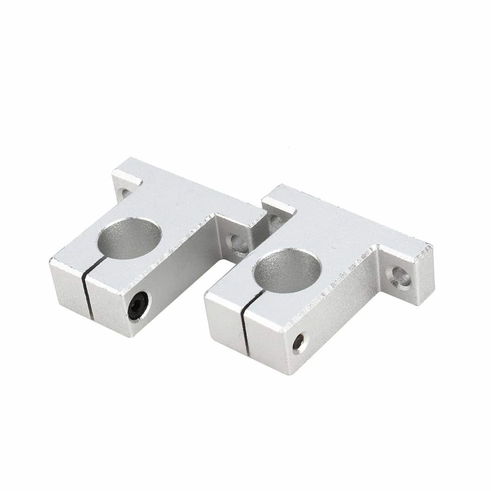 SK16 16 mm liniowy wspornik wału szyny liniowej, Keenso 2 szt. 16 mm liniowa prowadnica wału szyny wspornik pionowa oś optyczna uchwyt do XYZ stołu CNC