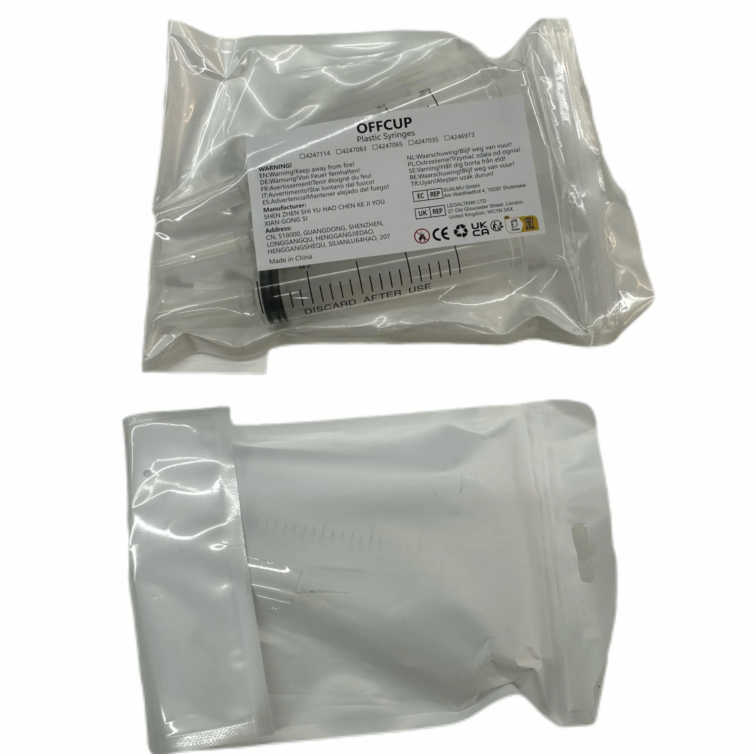 OFFCUP Plastikowe strzykawki 20 ml, 3 szt., bez igły, dozowanie, podlewanie, laboratoria