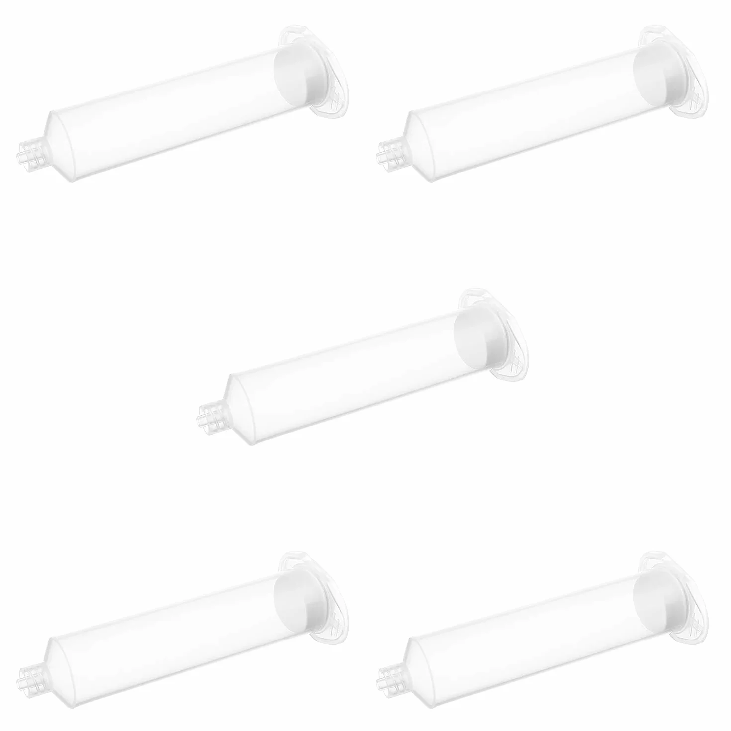 Utoolmart Dystrybucja powietrza 30CC/30 ml przezroczyste samoprzylepne tuba rękaw z tłokiem do zastosowań przemysłowych, 5 szt